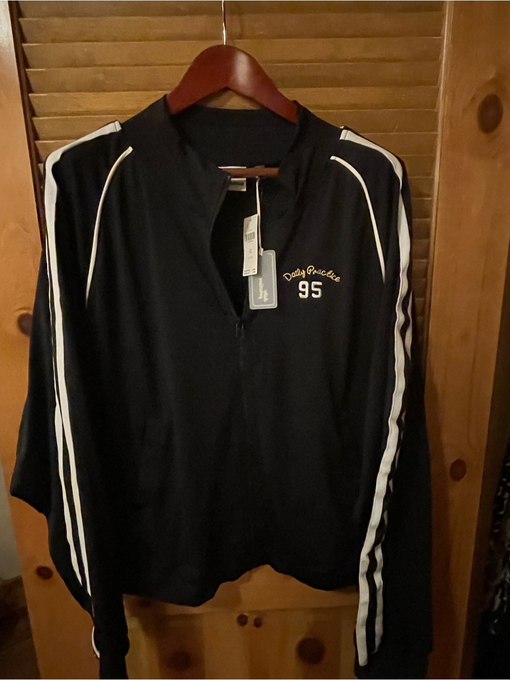 Daily Practice Women’s Black Track Jacket with White Trim